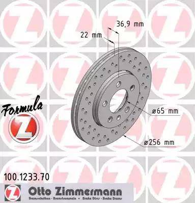 Zimmermann 100.1233.70 - Discofreno autozon.pro