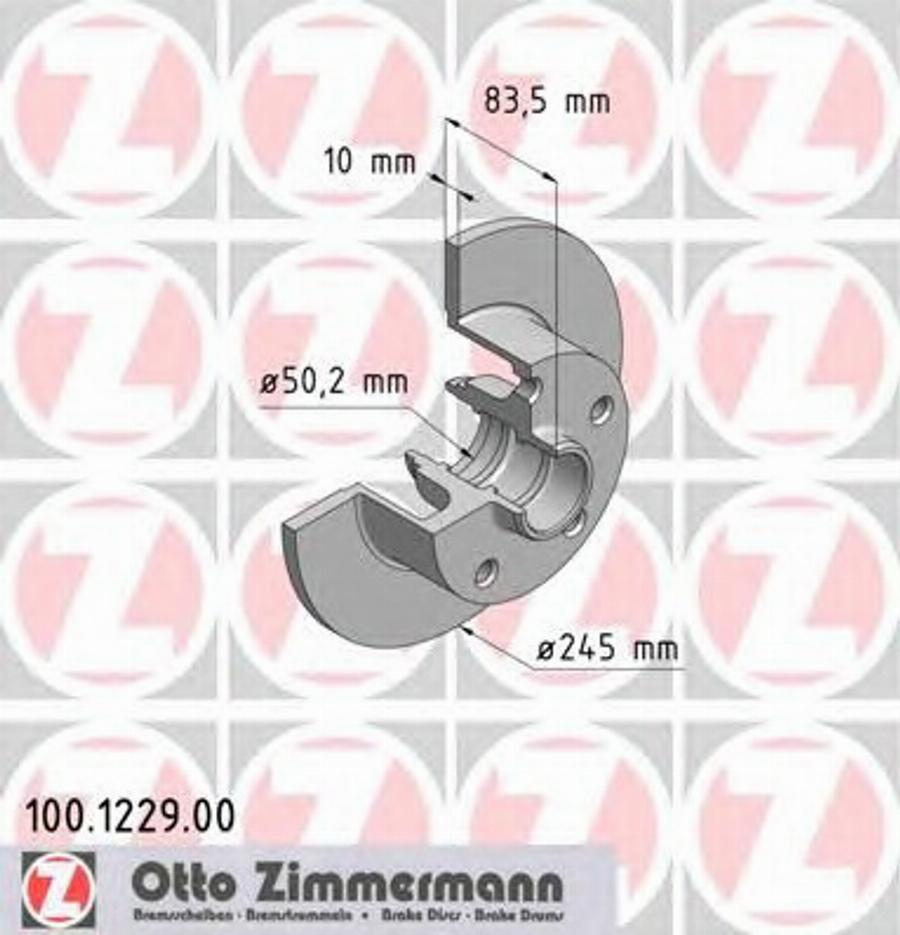 Zimmermann 100.1229.00 - Discofreno autozon.pro