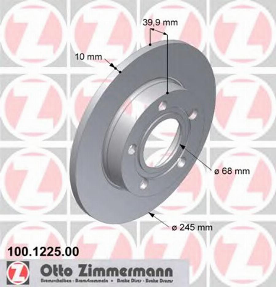 Zimmermann 100.1225.00 - Discofreno autozon.pro