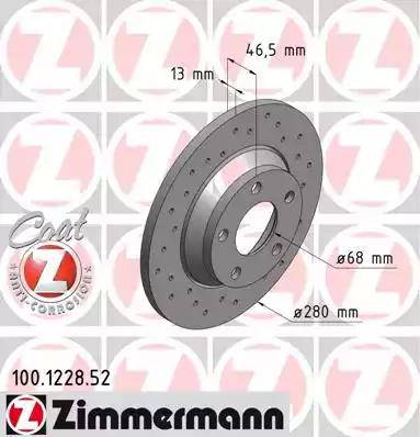 Zimmermann 100.1228.52 - Discofreno autozon.pro