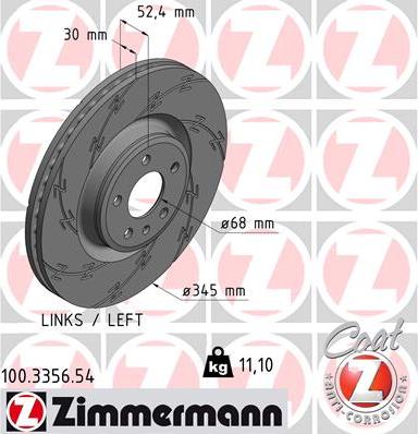 Zimmermann 100.3356.54 - Discofreno autozon.pro