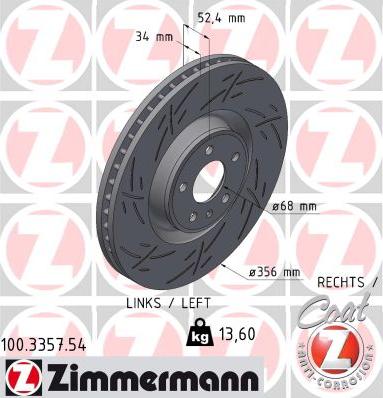 Zimmermann 100.3357.54 - Discofreno autozon.pro