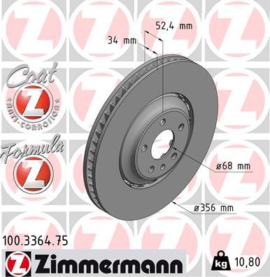 Zimmermann 100.3364.75 - Discofreno autozon.pro