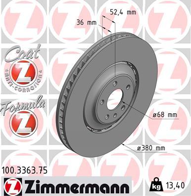 Zimmermann 100.3363.75 - Discofreno autozon.pro