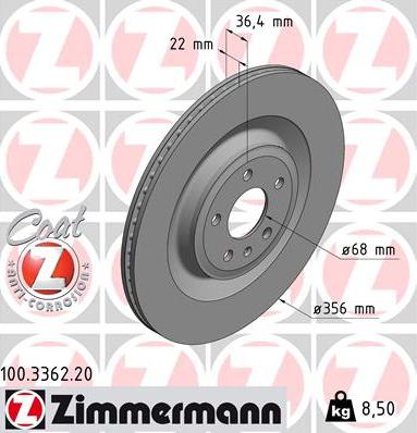 Zimmermann 100.3362.20 - Discofreno autozon.pro