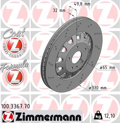 Zimmermann 100.3367.70 - Discofreno autozon.pro