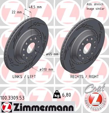 Zimmermann 100.3309.53 - Discofreno autozon.pro