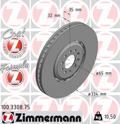 Zimmermann 100.3308.75 - Discofreno autozon.pro