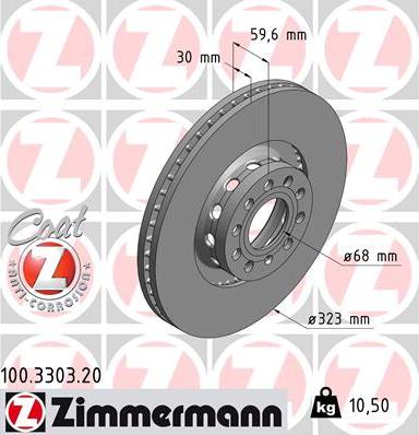 Zimmermann 100.3303.20 - Discofreno autozon.pro