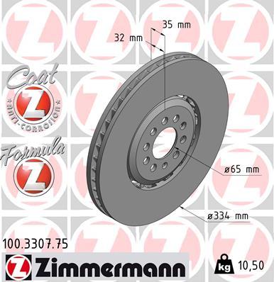 Zimmermann 100.3307.75 - Discofreno autozon.pro