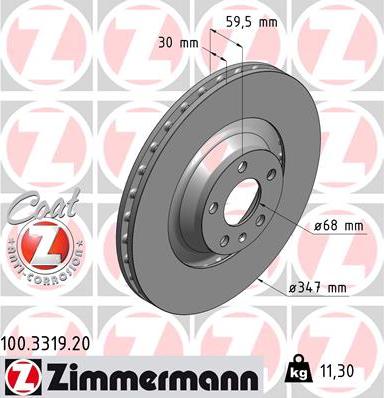 Zimmermann 100.3319.20 - Discofreno autozon.pro