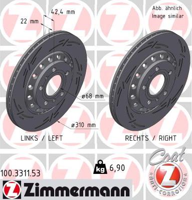 Zimmermann 100.3311.53 - Discofreno autozon.pro