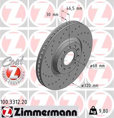 Zimmermann 100.3312.20 - Discofreno autozon.pro