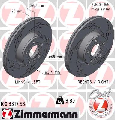 Zimmermann 100.3317.53 - Discofreno autozon.pro