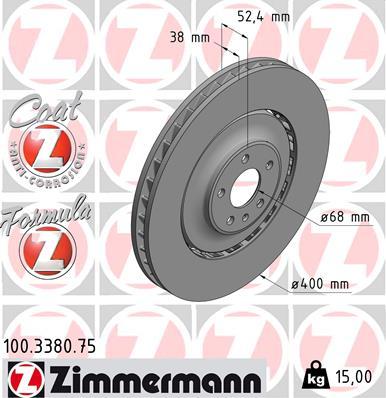 Zimmermann 100.3380.75 - Discofreno autozon.pro