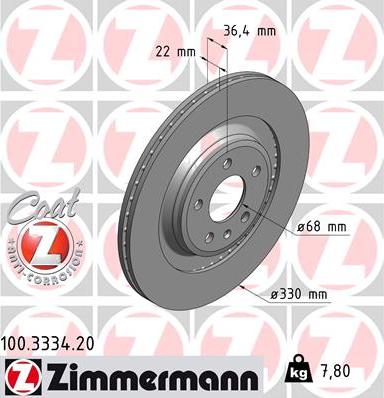 Zimmermann 100.3334.20 - Discofreno autozon.pro