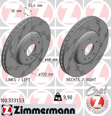 Zimmermann 100.3331.53 - Discofreno autozon.pro