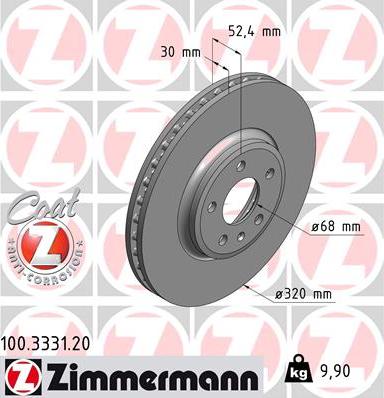 Zimmermann 100.3331.20 - Discofreno autozon.pro