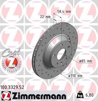 Zimmermann 100.3329.52 - Discofreno autozon.pro