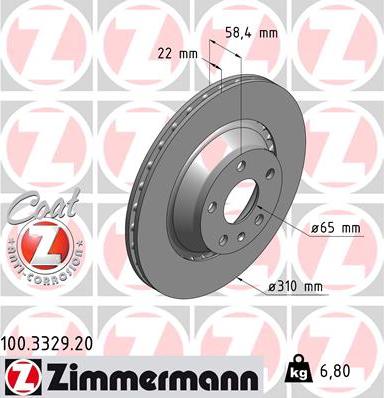 Zimmermann 100.3329.20 - Discofreno autozon.pro