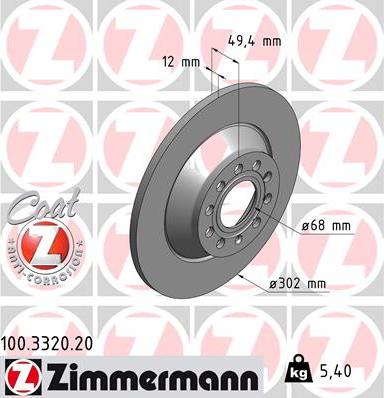 Zimmermann 100.3320.20 - Discofreno autozon.pro