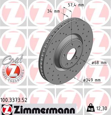 Zimmermann 100.3373.52 - Discofreno autozon.pro