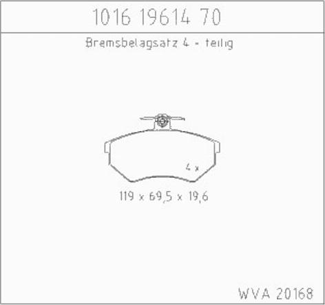 Zimmermann 10161961470 - Kit pastiglie freno, Freno a disco autozon.pro