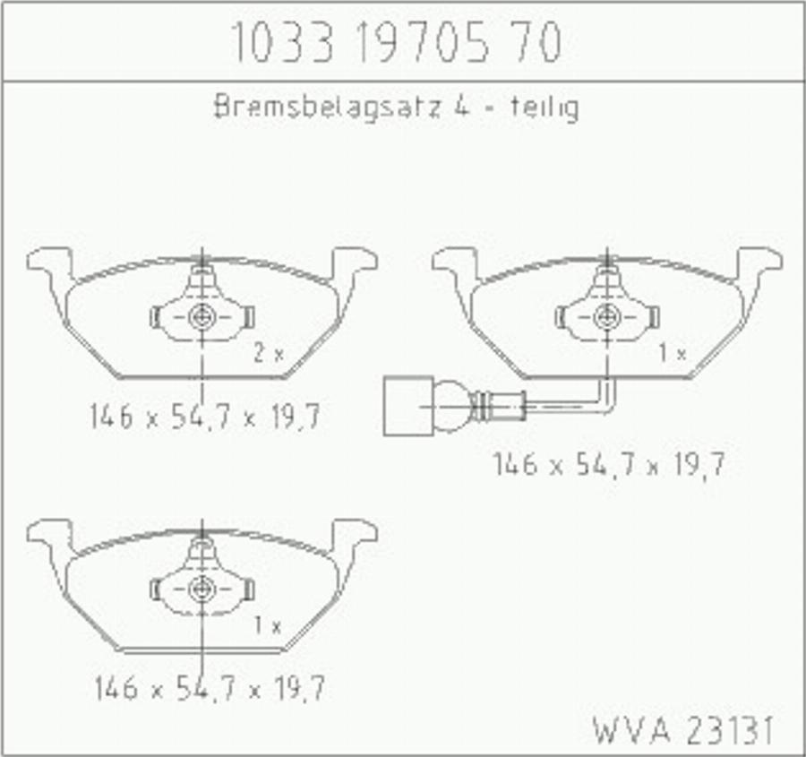 Zimmermann 10331970570 - Kit pastiglie freno, Freno a disco autozon.pro