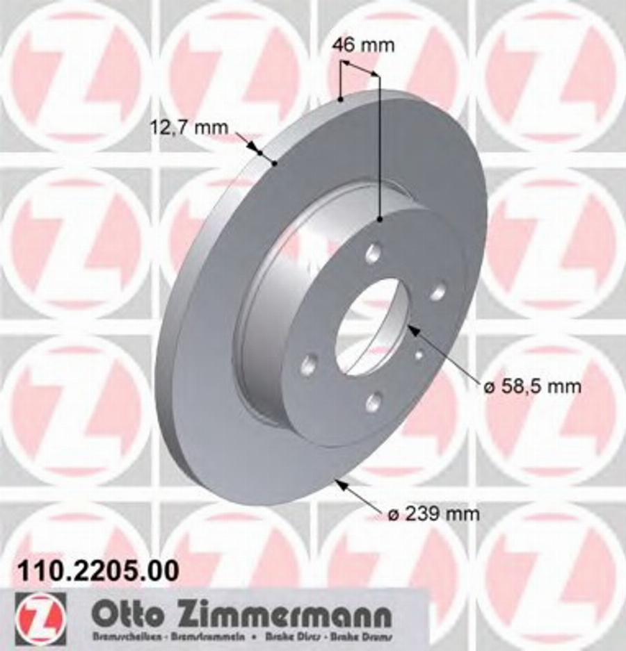 Zimmermann 110 2205 00 - Discofreno autozon.pro