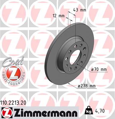 Zimmermann 110.2213.20 - Discofreno autozon.pro