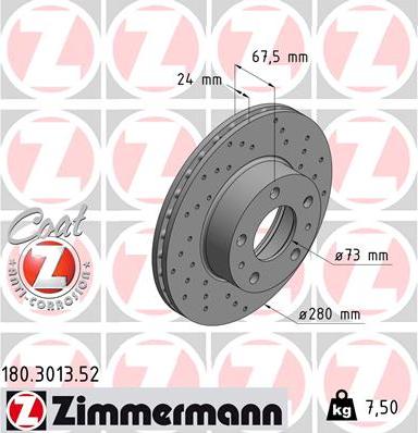 Zimmermann 180.3013.52 - Discofreno autozon.pro