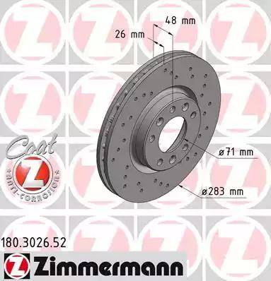 Zimmermann 180.3026.52 - Discofreno autozon.pro