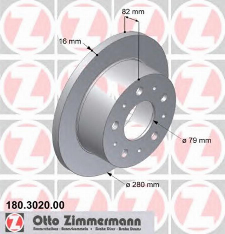 Zimmermann 180.3020.00 - Discofreno autozon.pro