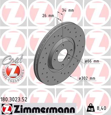 Zimmermann 180.3023.52 - Discofreno autozon.pro