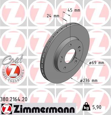 Zimmermann 380.2164.20 - Discofreno autozon.pro