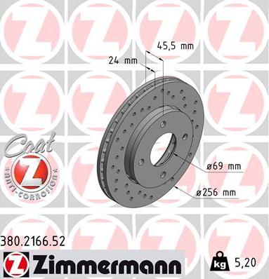 Zimmermann 380.2166.52 - Discofreno autozon.pro