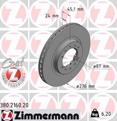 Zimmermann 380.2160.20 - Discofreno autozon.pro