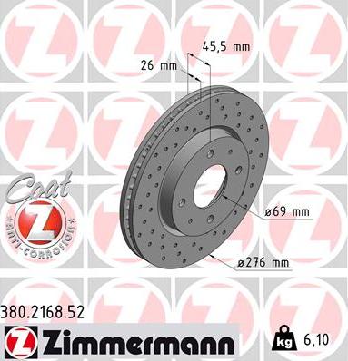 Zimmermann 380.2168.52 - Discofreno autozon.pro