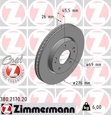 Zimmermann 380.2170.20 - Discofreno autozon.pro