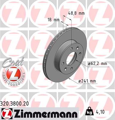 Zimmermann 320.3800.20 - Discofreno autozon.pro