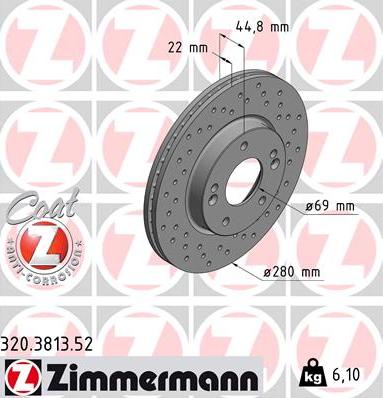 Zimmermann 320.3813.52 - Discofreno autozon.pro