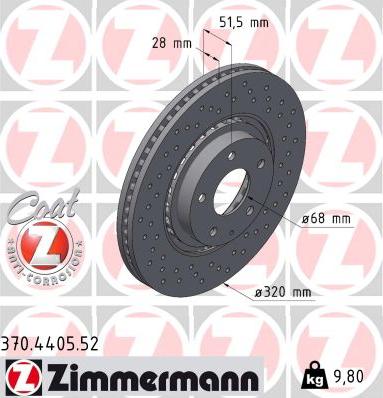 Zimmermann 370.4405.52 - Discofreno autozon.pro