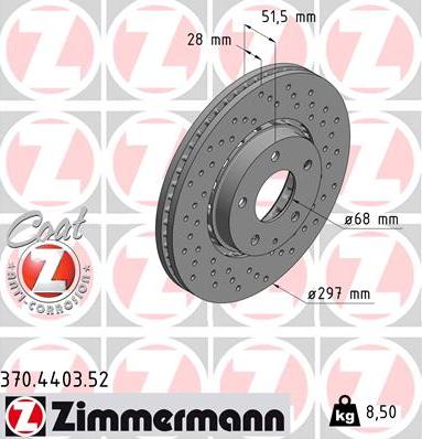 Zimmermann 370.4403.52 - Discofreno autozon.pro