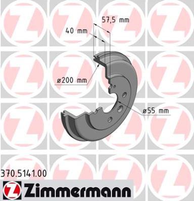 Zimmermann 370.5141.00 - Tamburo freno autozon.pro