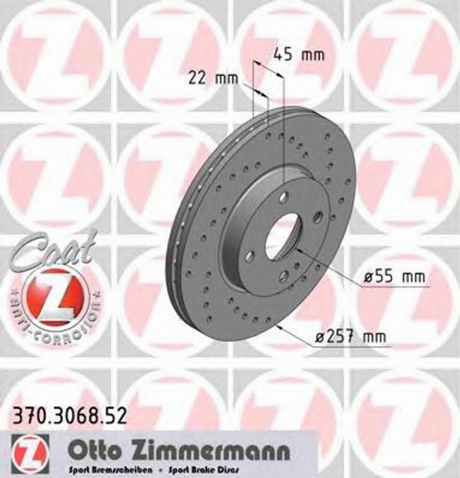 Zimmermann 370.3068.52 - Discofreno autozon.pro