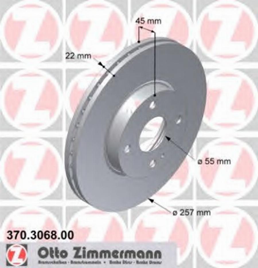 Zimmermann 370.3068.00 - Discofreno autozon.pro