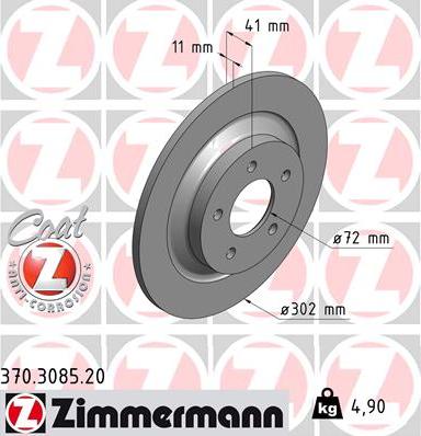 Zimmermann 370.3085.20 - Discofreno autozon.pro