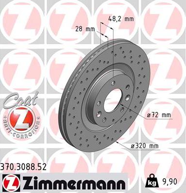 Zimmermann 370.3088.52 - Discofreno autozon.pro