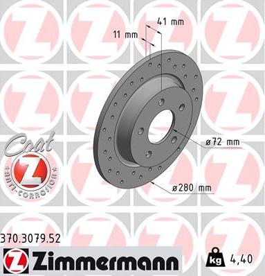 Zimmermann 370.3079.52 - Discofreno autozon.pro