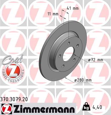 Zimmermann 370.3079.20 - Discofreno autozon.pro